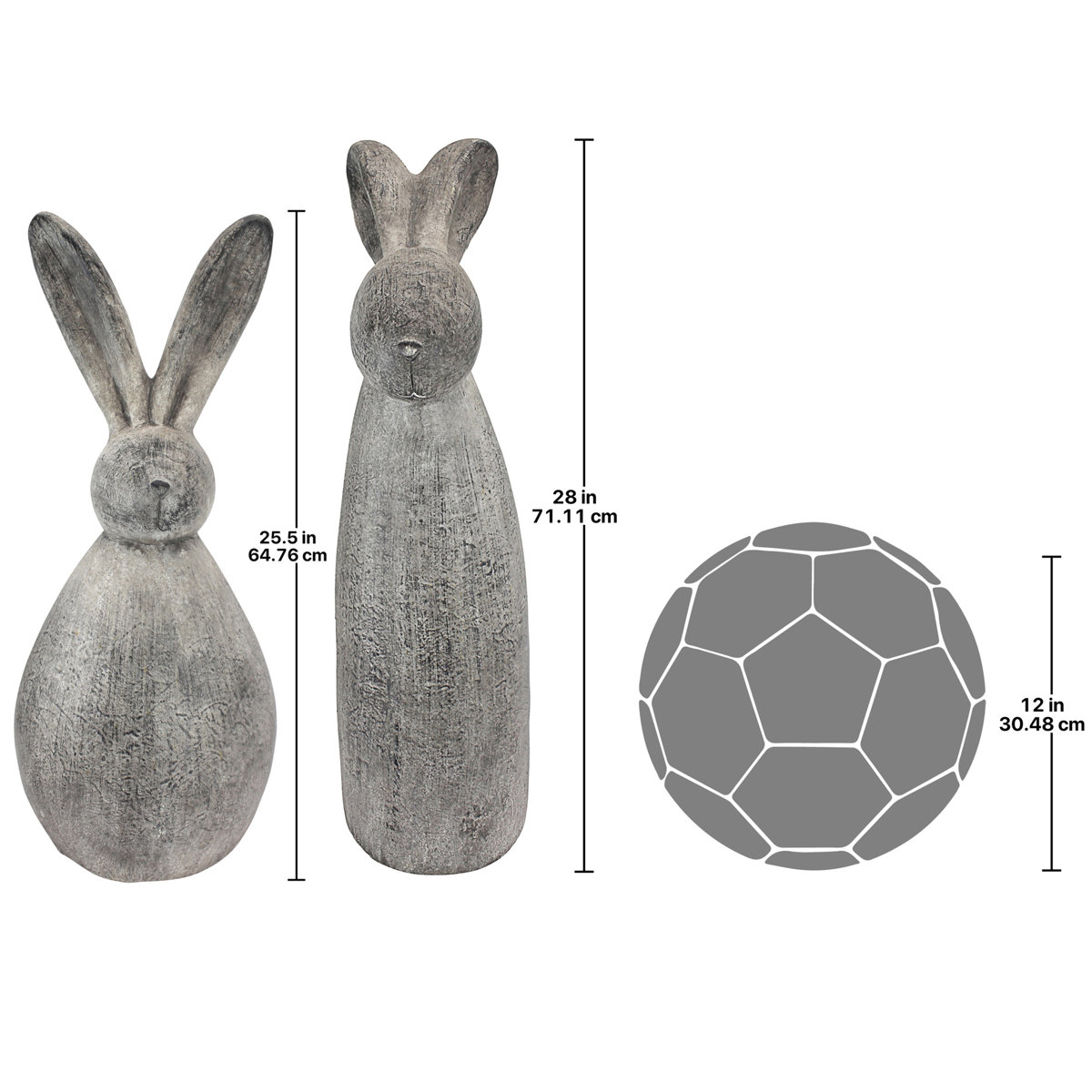 Design Toscano Big Burly Bunny Rabbit 2 Piece Statue Set & Reviews